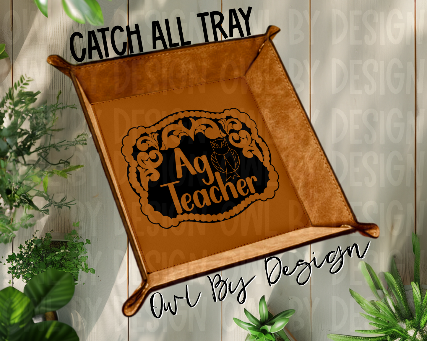 Ag Teacher Buckle Catch All Tray - Heritage Leather Line