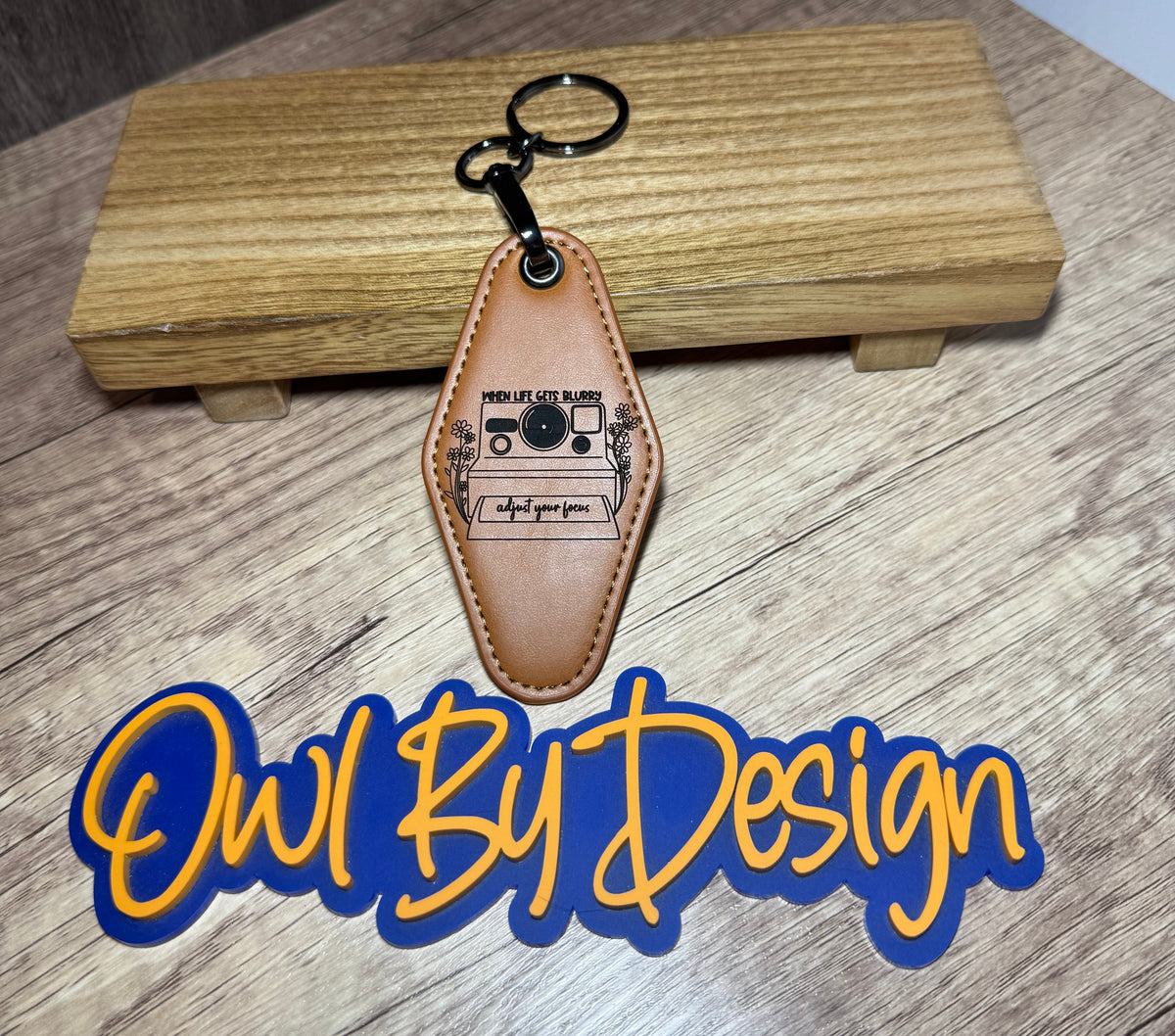 Adjust your Focus Large Leather Keychain