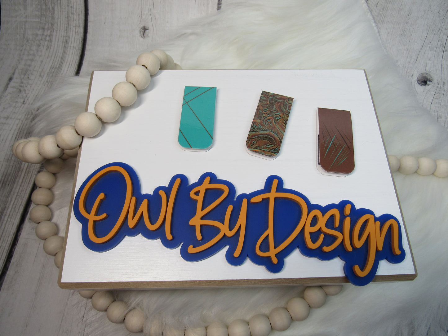 Leather Magnetic Bookmark - Set of 3
