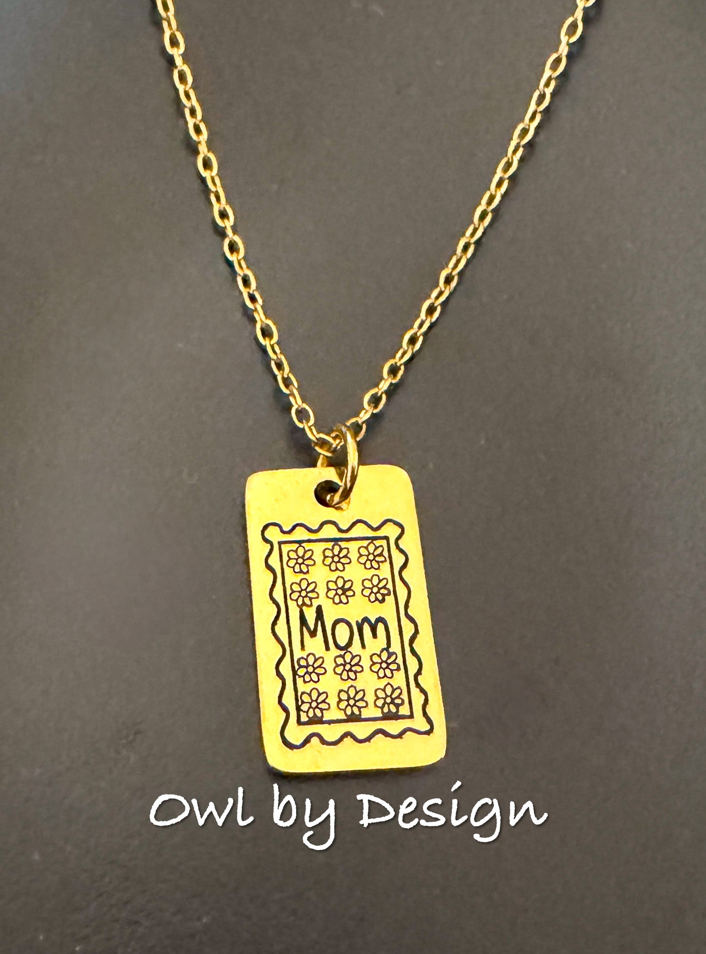 Mom Stamp Necklace