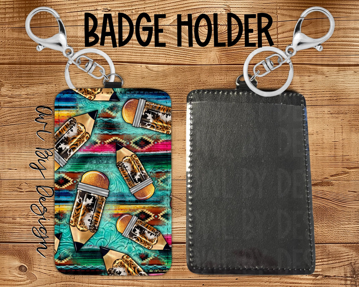 Western Pencil Card Holder Keychain/Lanyard