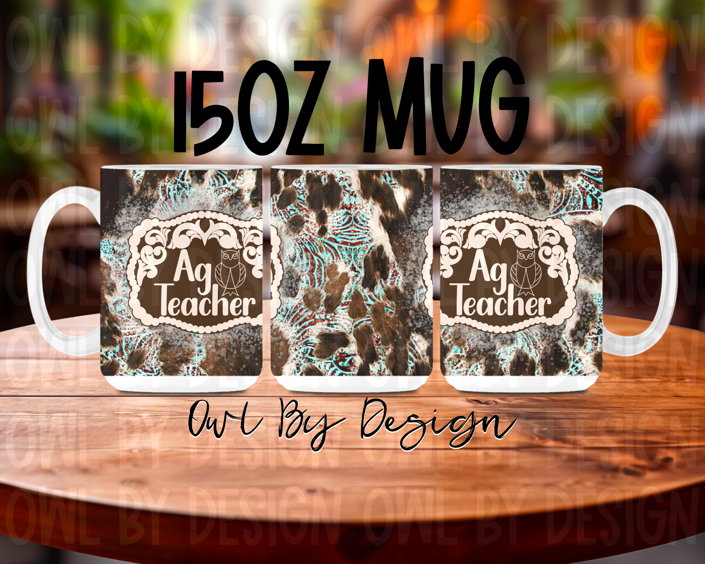Ag Teacher Western Buckle 15oz Mug