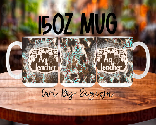 Ag Teacher Western Buckle 15oz Mug