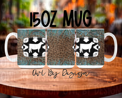 Show Livestock Buckle Western 15oz Mug