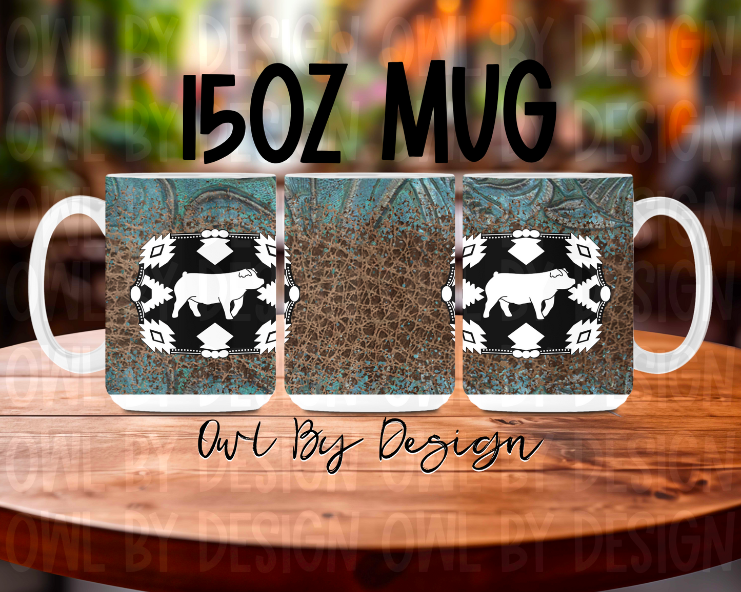 Show Livestock Buckle Western 15oz Mug