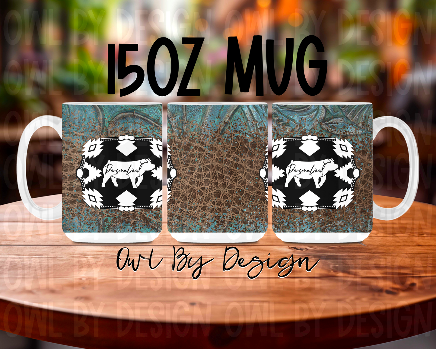 Show Livestock Buckle Western 15oz Mug