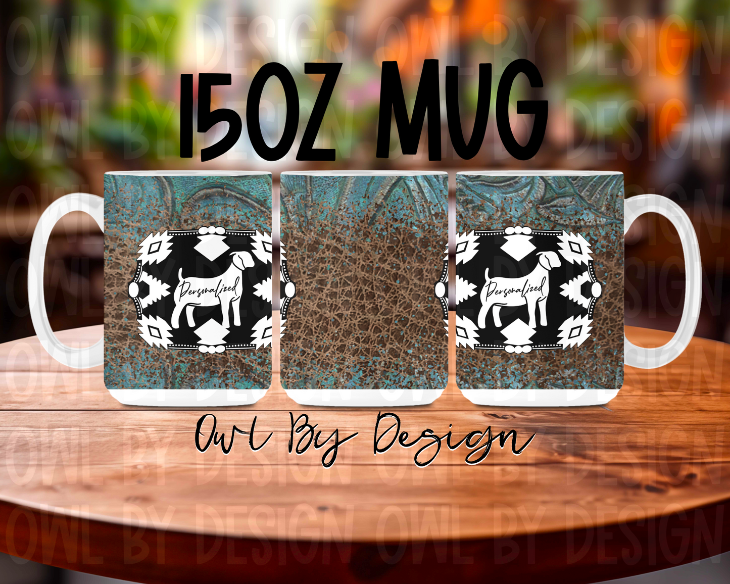 Show Livestock Buckle Western 15oz Mug