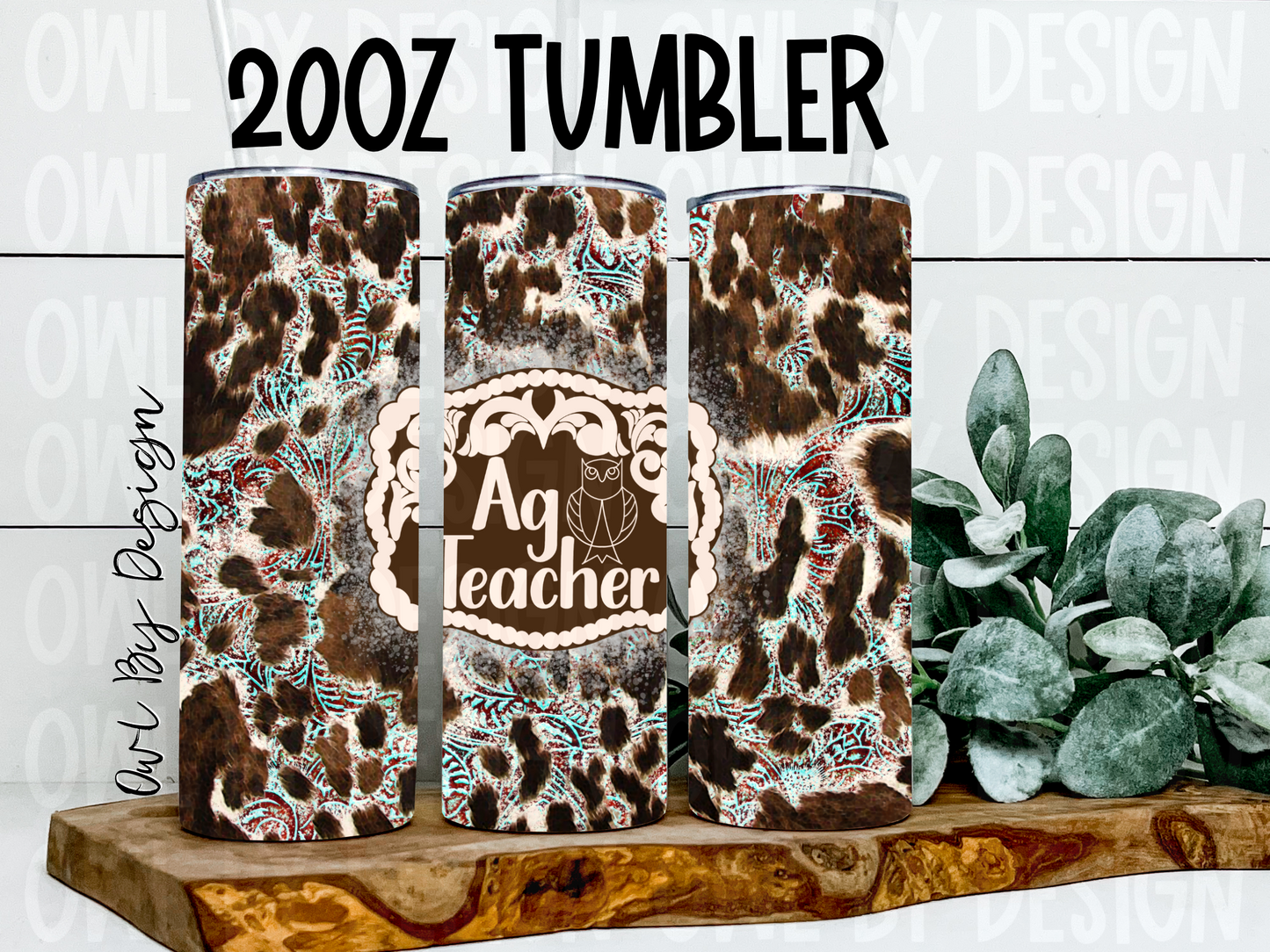 Ag Teacher Western Buckle Tumbler - 20oz