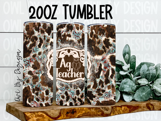 Ag Teacher Western Buckle Tumbler - 20oz