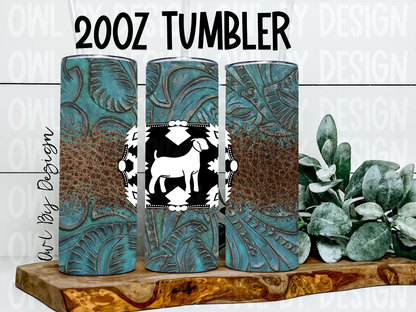 Show Livestock Buckle Western Tumbler - 20oz