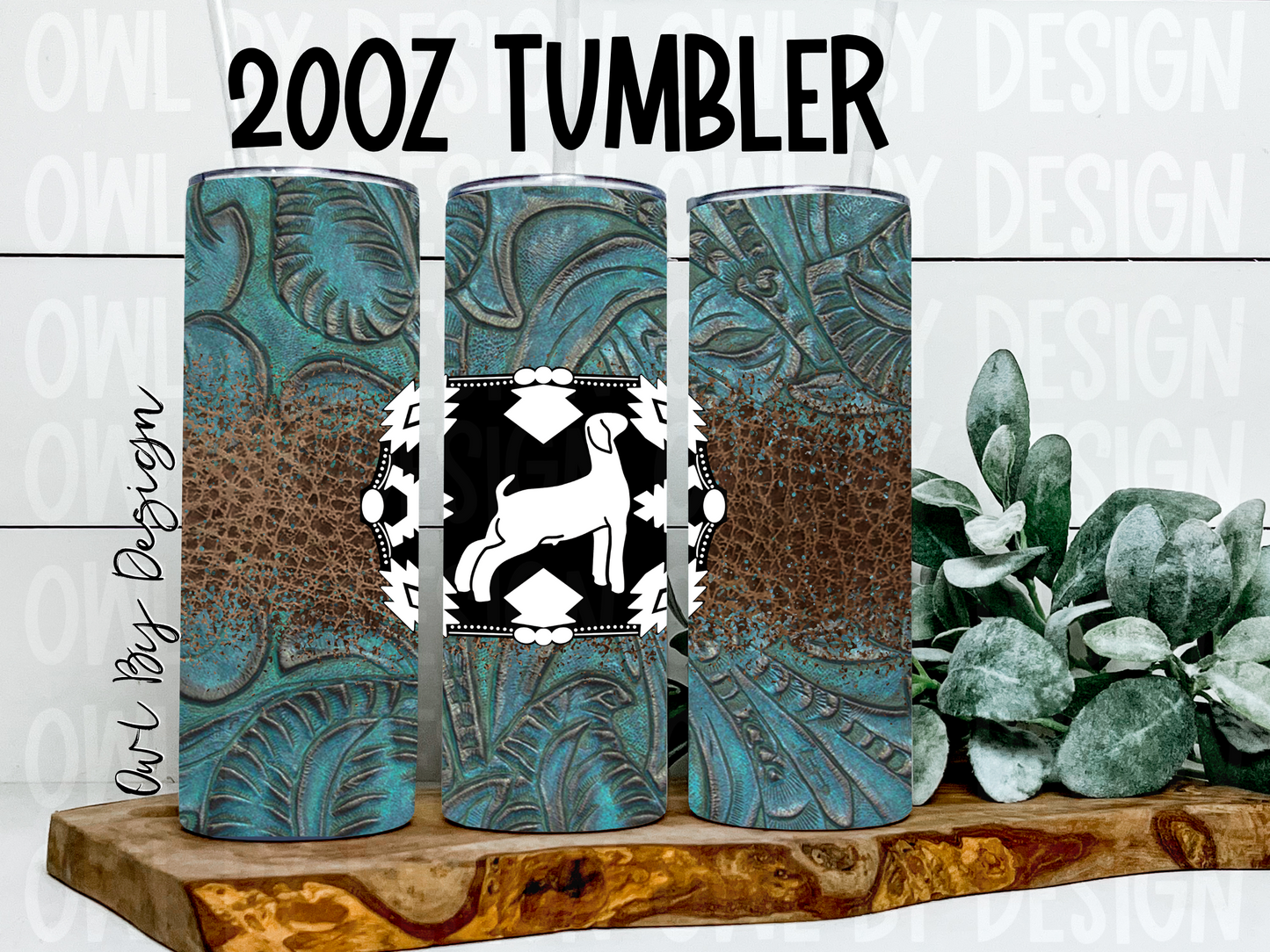 Show Livestock Buckle Western Tumbler - 20oz