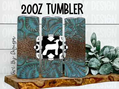 Show Livestock Buckle Western Tumbler - 20oz