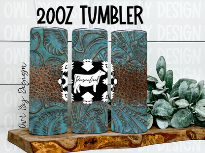 Show Livestock Buckle Western Tumbler - 20oz