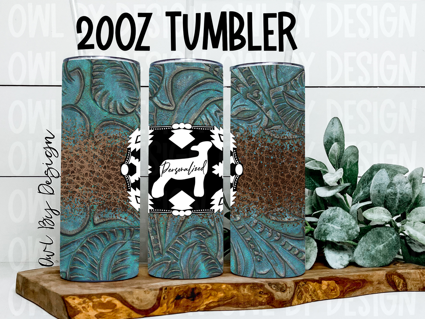 Show Livestock Buckle Western Tumbler - 20oz