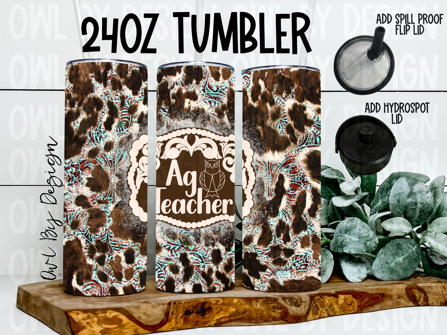 Ag Teacher Western Buckle Tumbler - 24oz