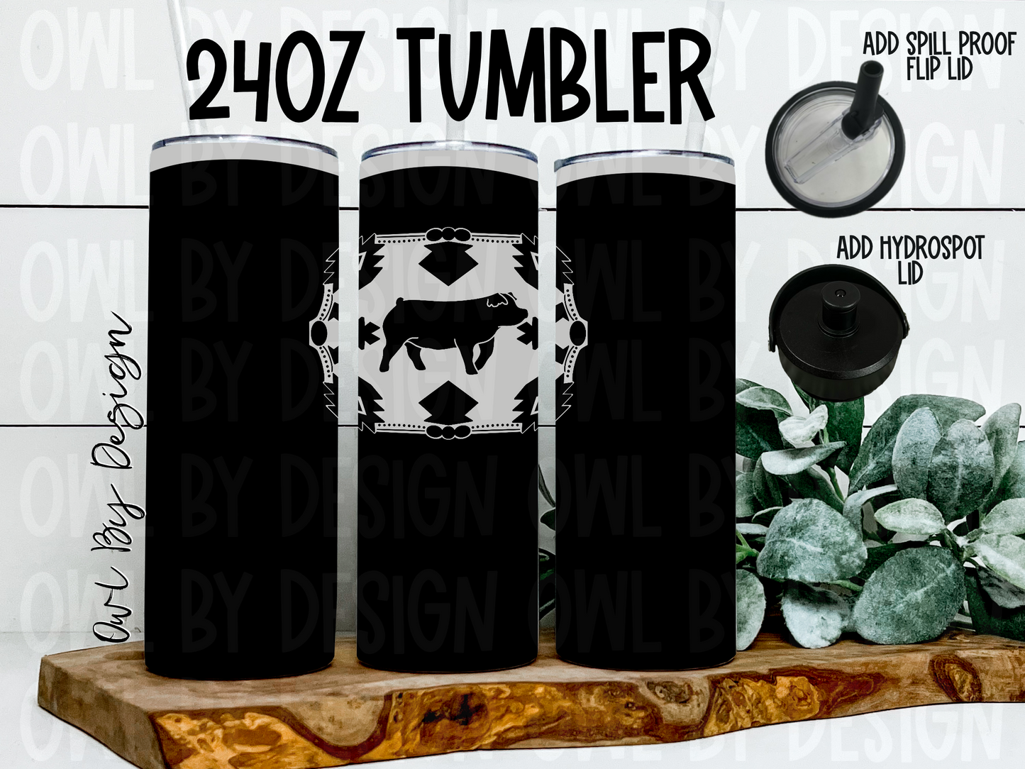 Show Livestock Buckle Midnight Express Tumbler - 24oz
