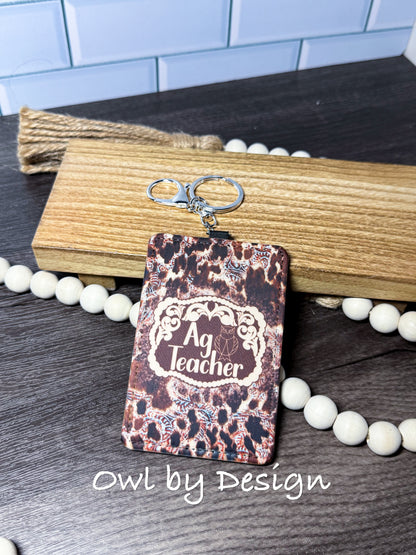 Ag Teacher Buckle Essentials Bundle - Beaded Lanyard and Badge Holder