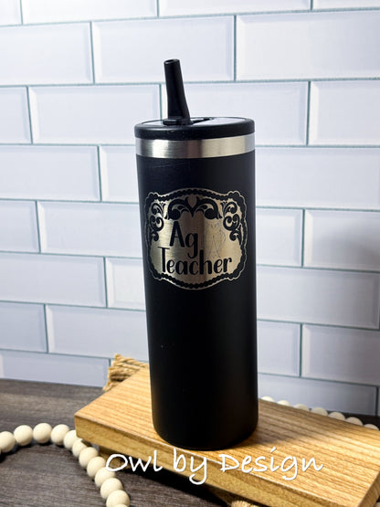 Ag Teacher Buckle Midnight Express Tumbler - 24oz