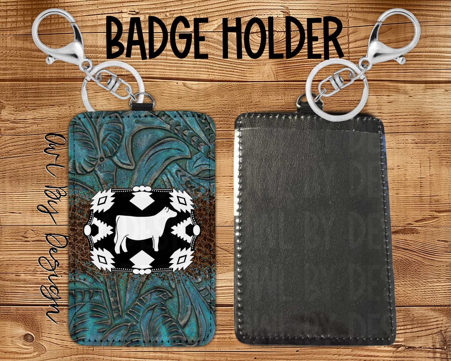 Show Livestock Buckle Western Card/Badge Holder