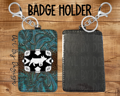Show Livestock Buckle Western Card/Badge Holder
