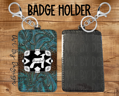 Show Livestock Buckle Western Card/Badge Holder