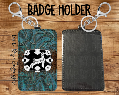 Show Livestock Buckle Western Card/Badge Holder