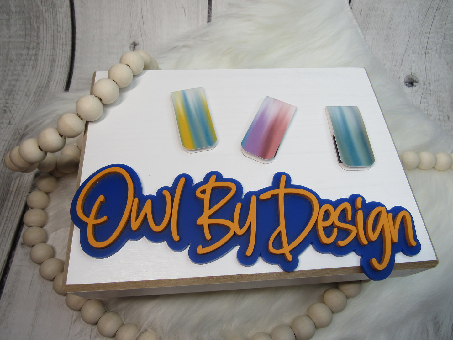 Brushstrokes Magnetic Bookmark - Set of 3