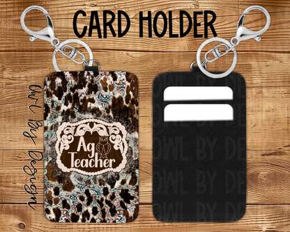 Ag Teacher Western Buckle Card/Badge Holder
