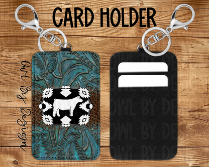 Show Livestock Buckle Western Card/Badge Holder