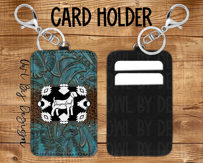 Show Livestock Buckle Western Card/Badge Holder