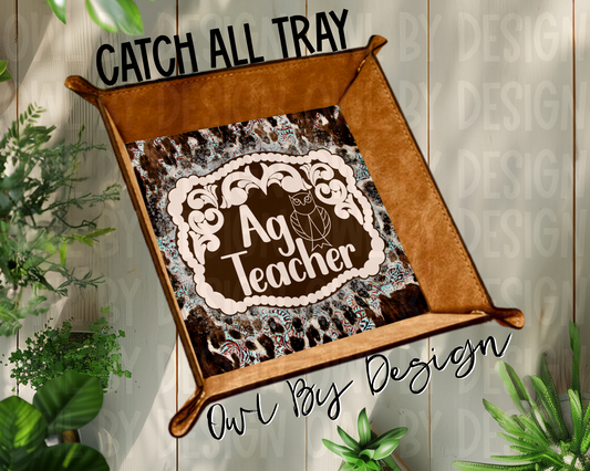 Ag Teacher Western Buckle Catch All Tray