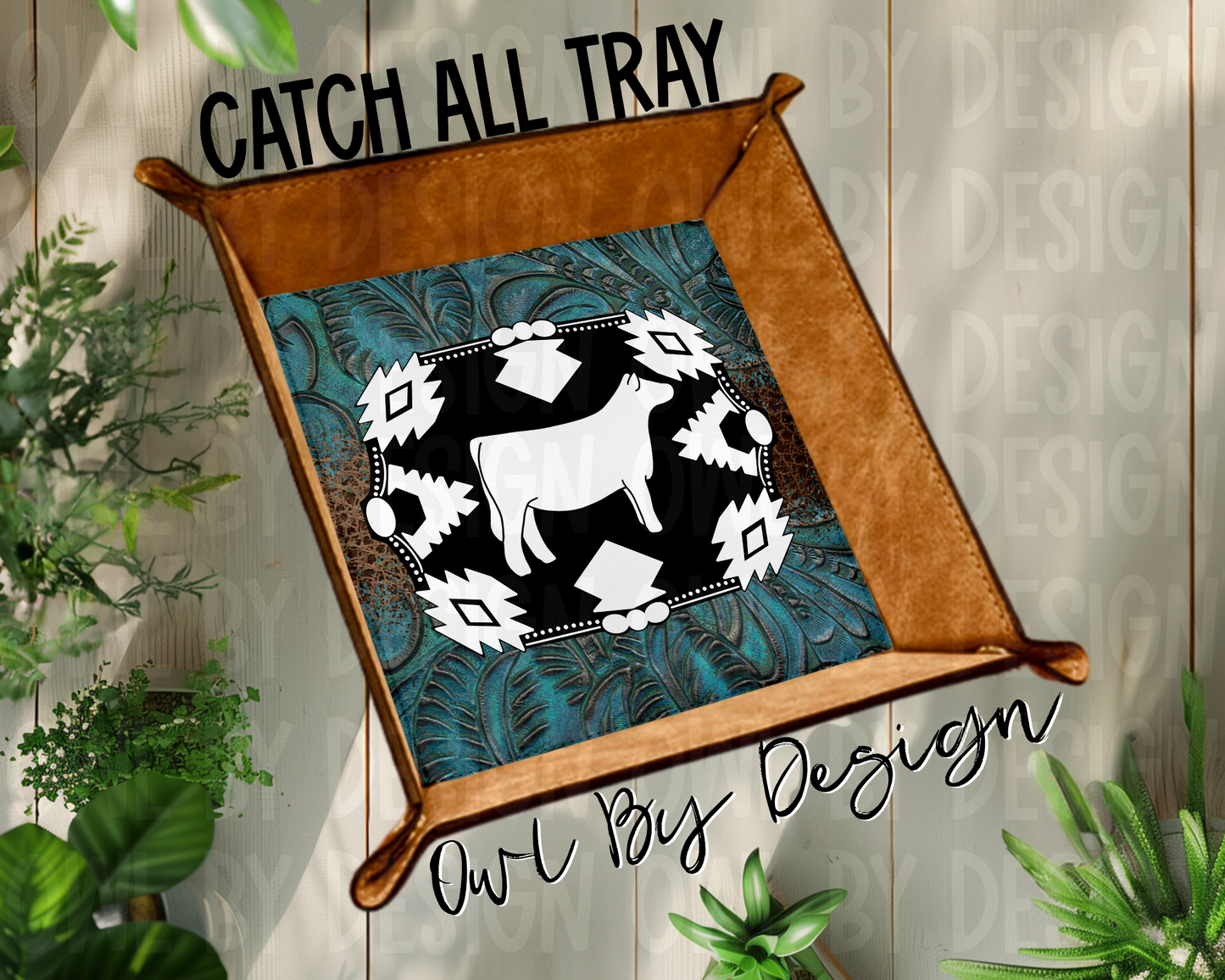 Show Livestock Buckle Western Catch All Tray
