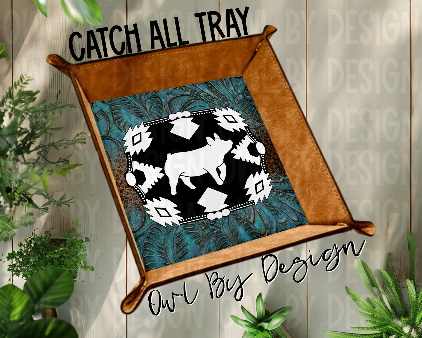 Show Livestock Buckle Western Catch All Tray