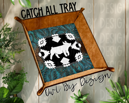 Show Livestock Buckle Western Catch All Tray