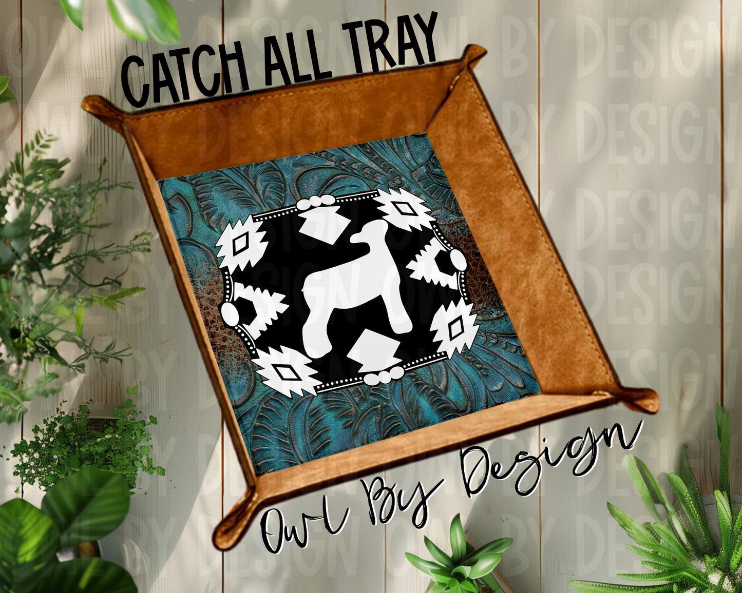 Show Livestock Buckle Western Catch All Tray