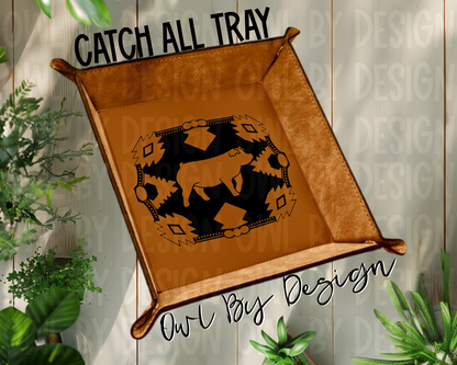 Show Livestock Buckle Catch All Tray - Heritage Leather Line