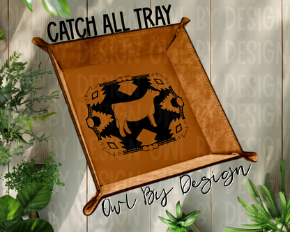 Show Livestock Buckle Catch All Tray - Heritage Leather Line