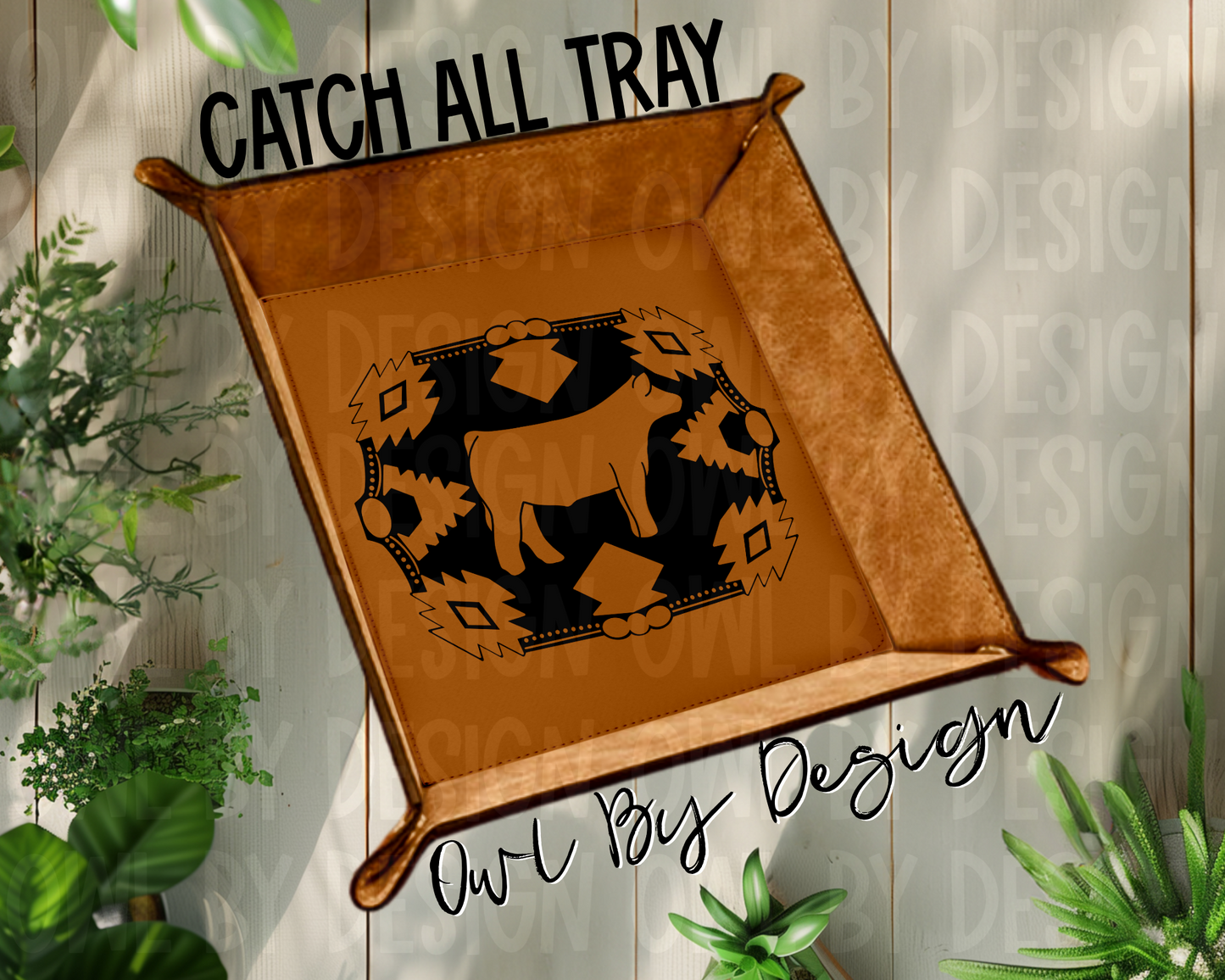 Show Livestock Buckle Catch All Tray - Heritage Leather Line