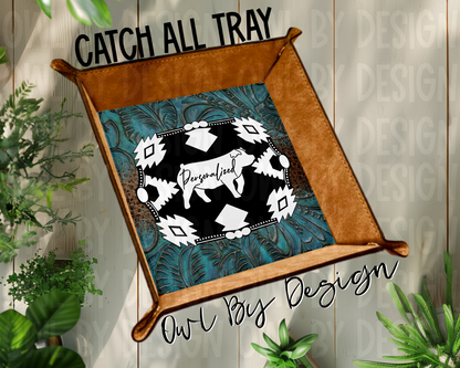 Show Livestock Buckle Western Catch All Tray