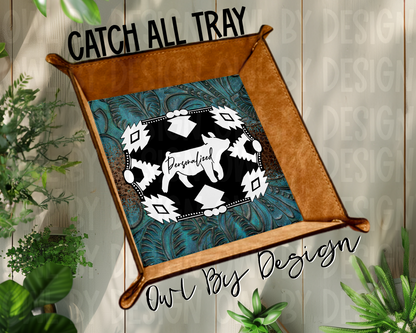 Show Livestock Buckle Western Catch All Tray