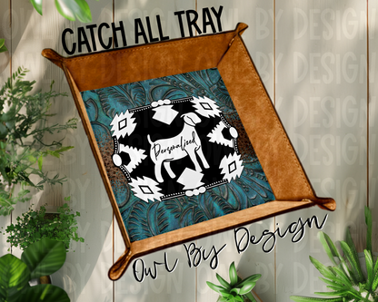 Show Livestock Buckle Western Catch All Tray