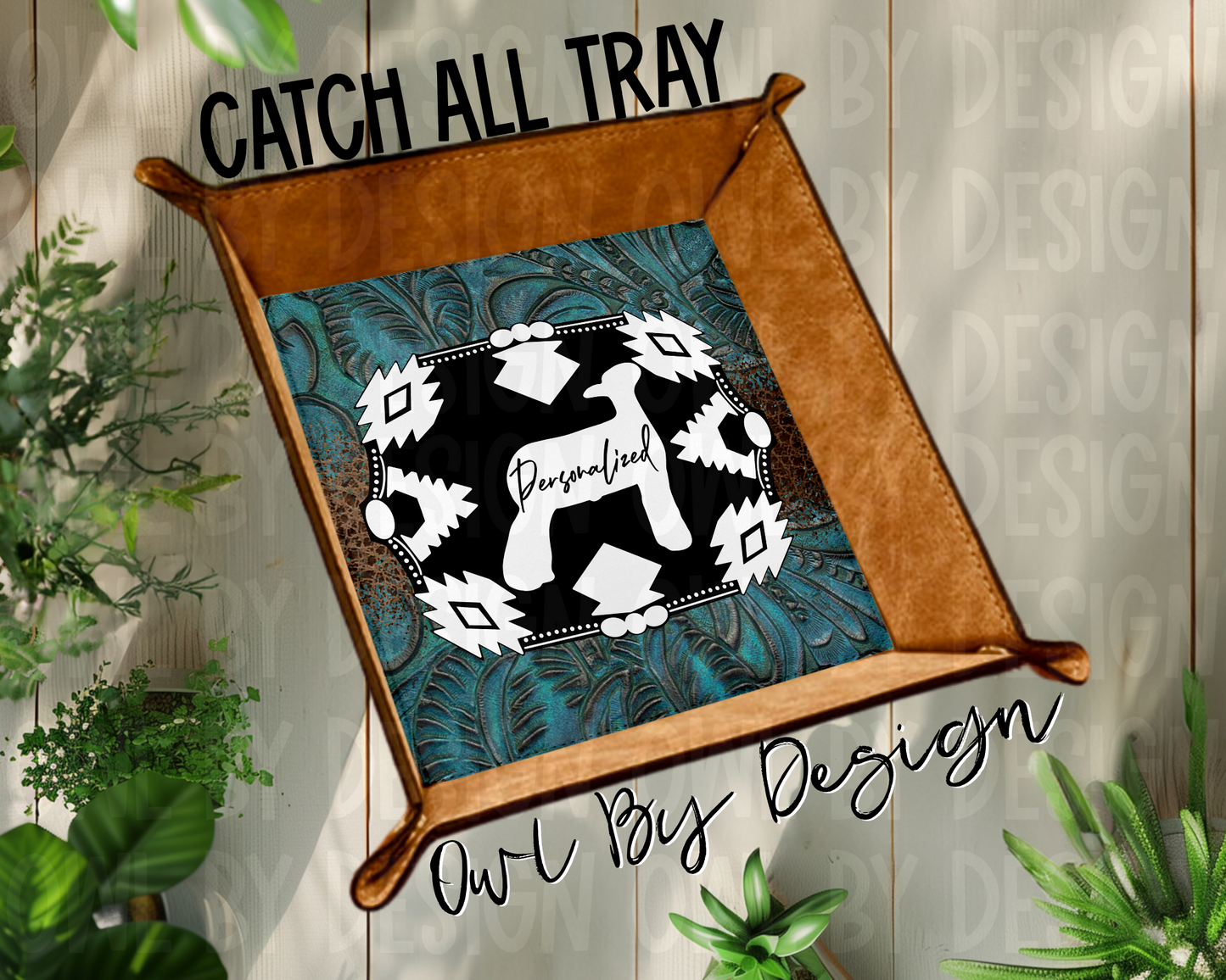 Show Livestock Buckle Western Catch All Tray