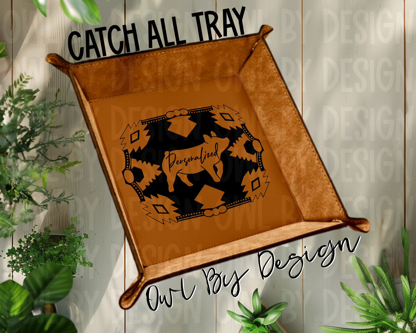 Show Livestock Buckle Catch All Tray - Heritage Leather Line