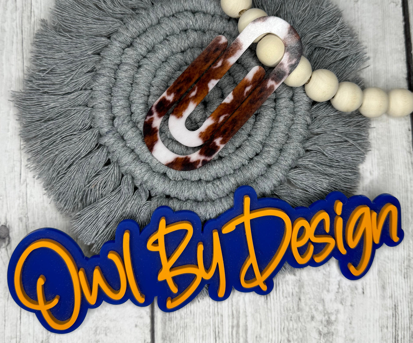 Cowhide Paperclip Bookmark