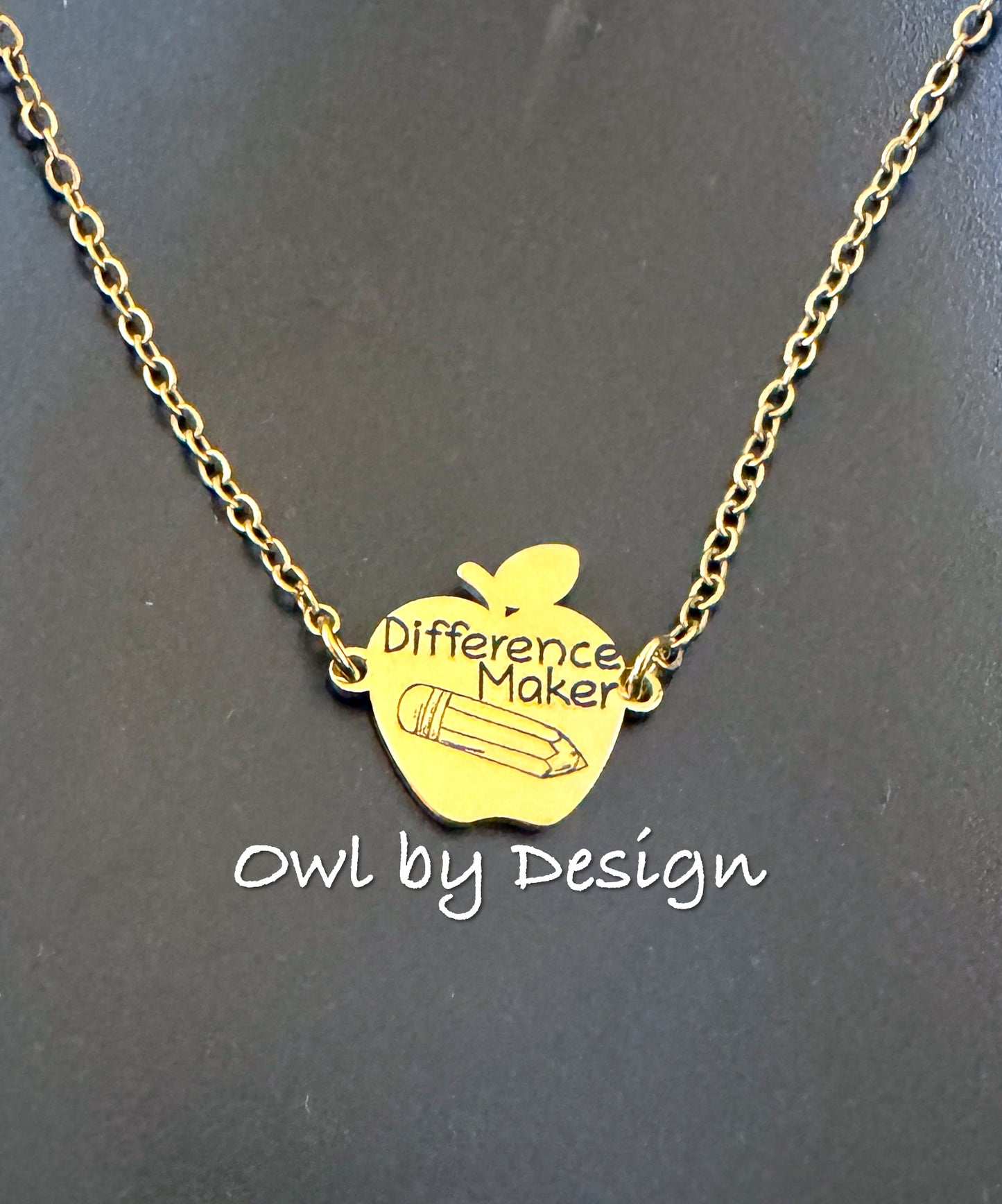 Difference Maker Apple Necklace