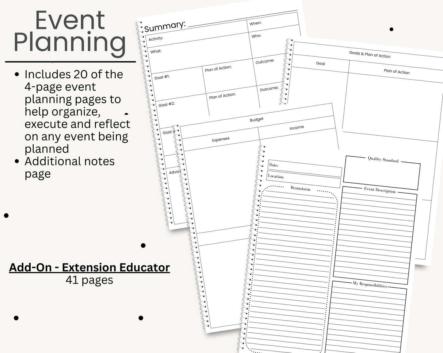 Build Your Own Extension Educator Planner