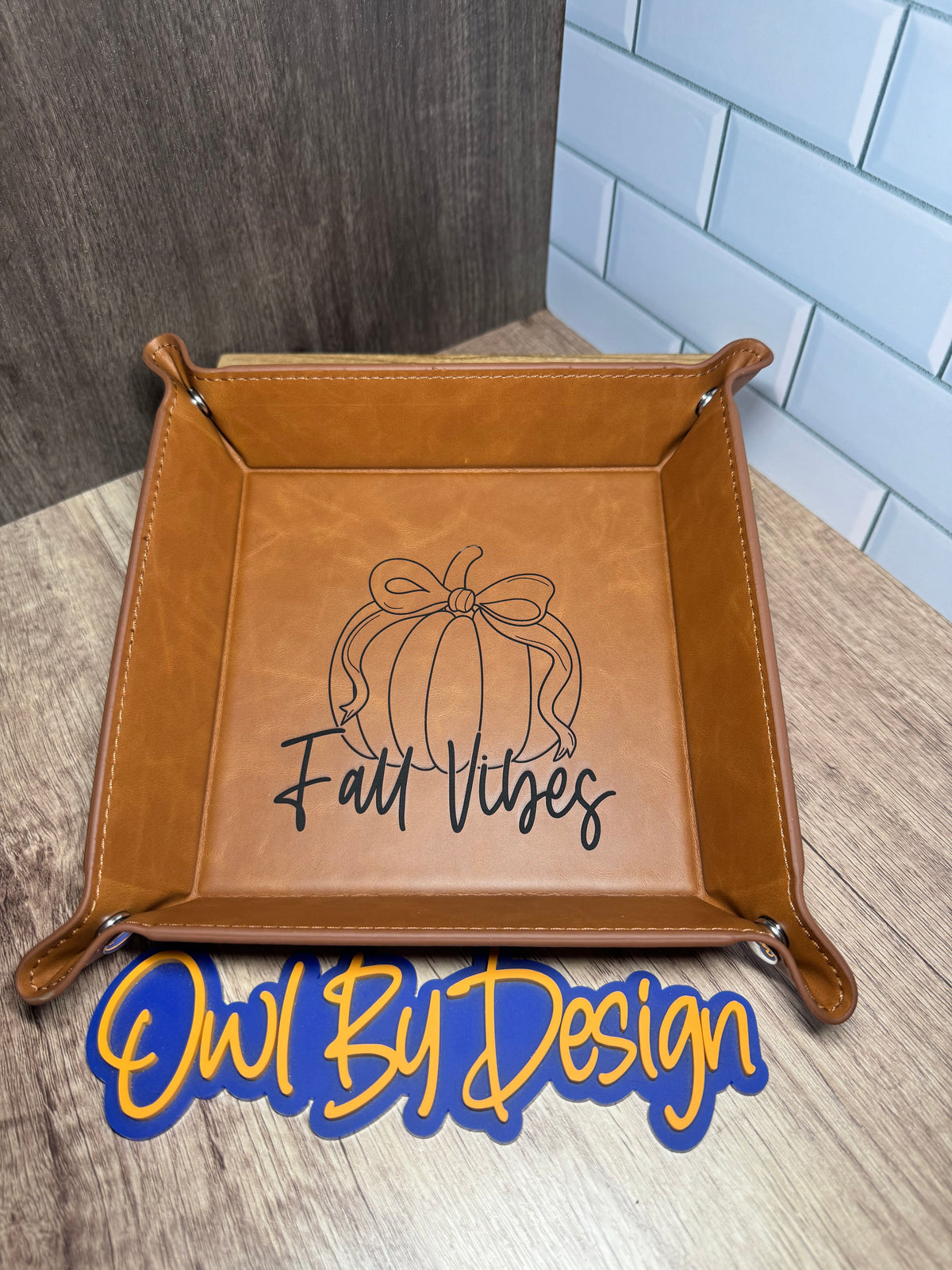 Fall Vibes Catch All Tray - Heritage Leather Line