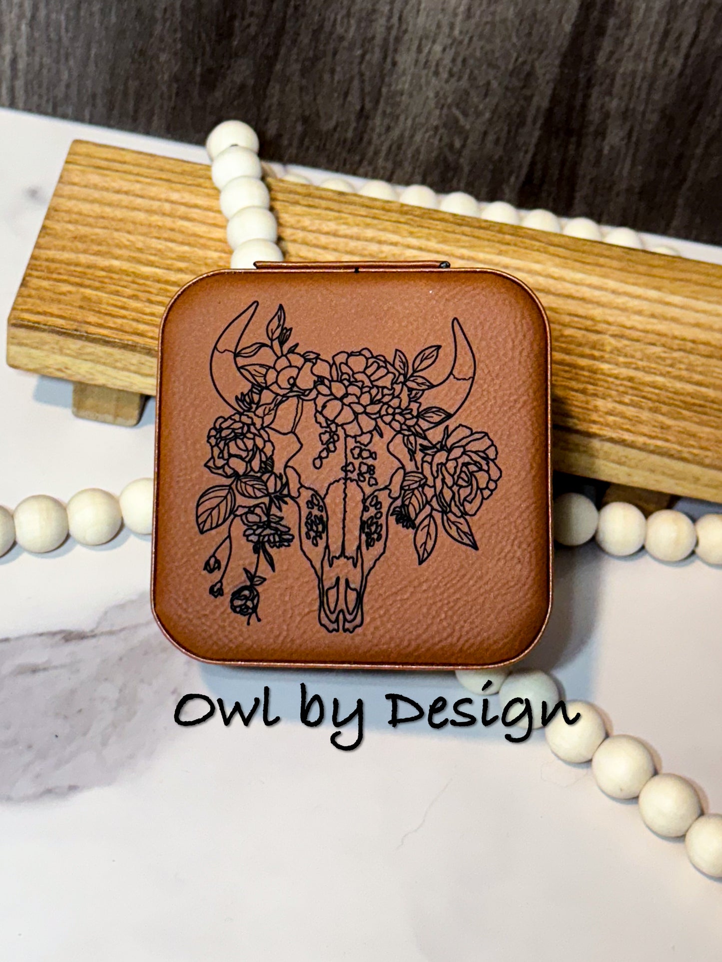 Boho Bull Skull Jewelry Box
