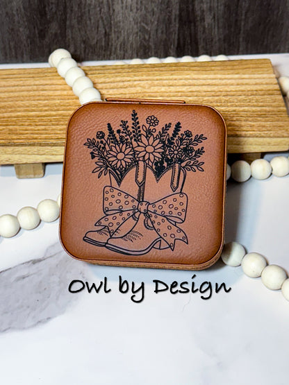 Floral Boots Jewelry Box