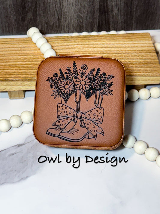 Floral Boots Jewelry Box